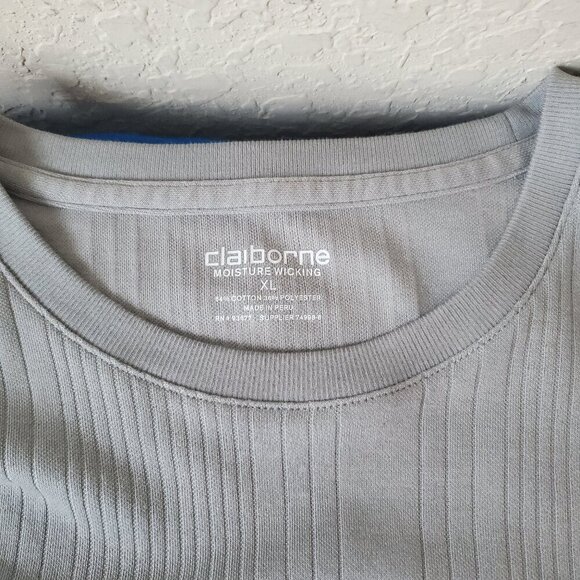 XL Claiborne gray moisture wicking short sleeved shirt - Picture 7 of 7